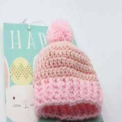 Gorrito Bebé Ganchillo Pompon